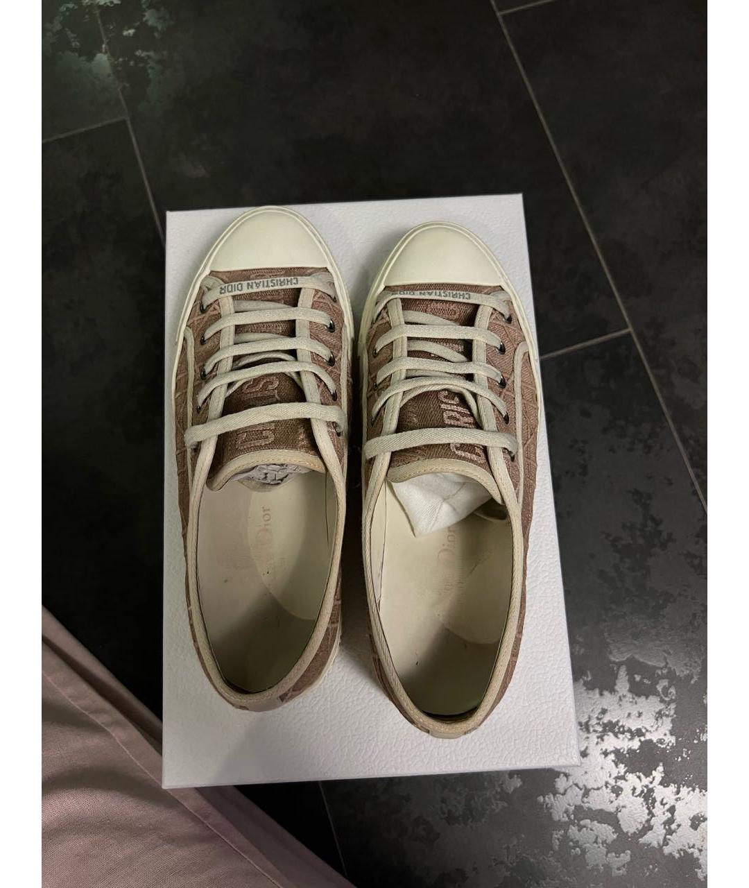 CHRISTIAN DIOR Розовые текстильные кеды, фото 3