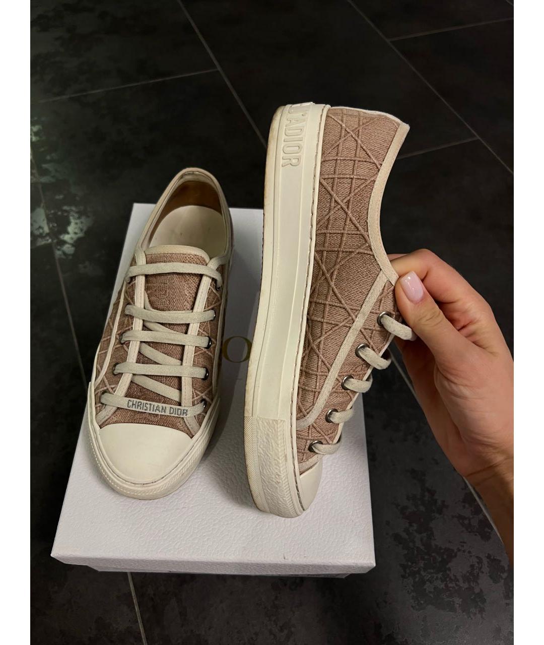 CHRISTIAN DIOR Розовые текстильные кеды, фото 5