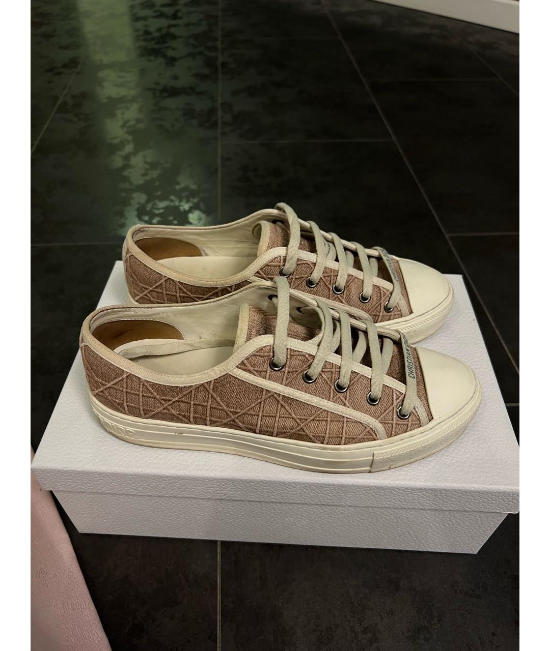 CHRISTIAN DIOR Розовые текстильные кеды, фото 6