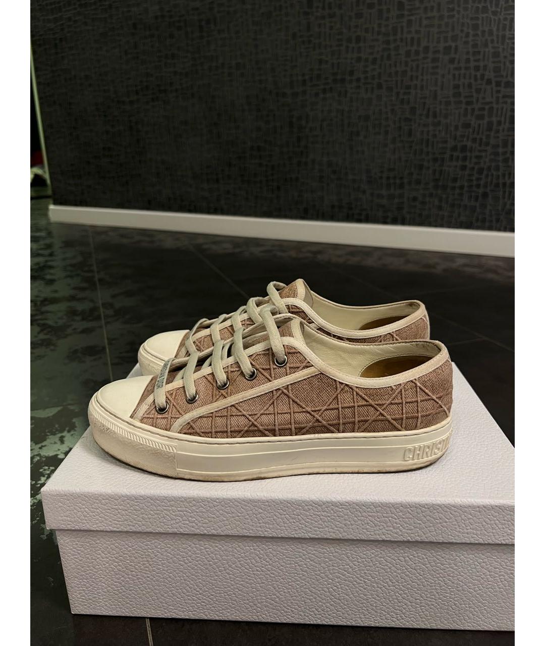 CHRISTIAN DIOR Розовые текстильные кеды, фото 8