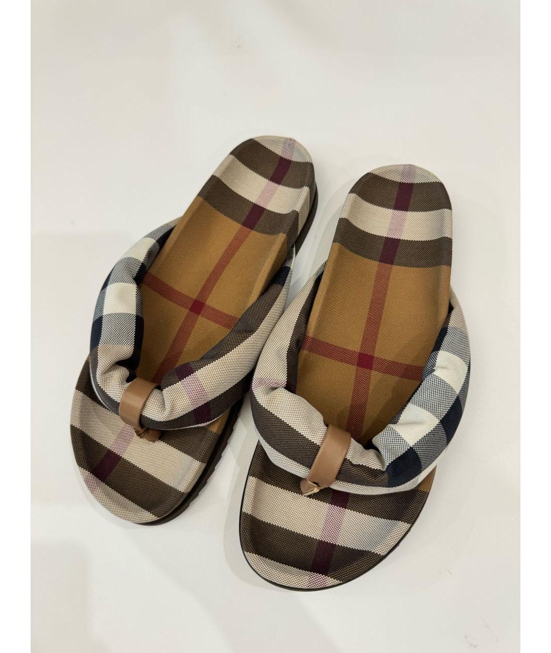 BURBERRY Коричневые шлепанцы, фото 2