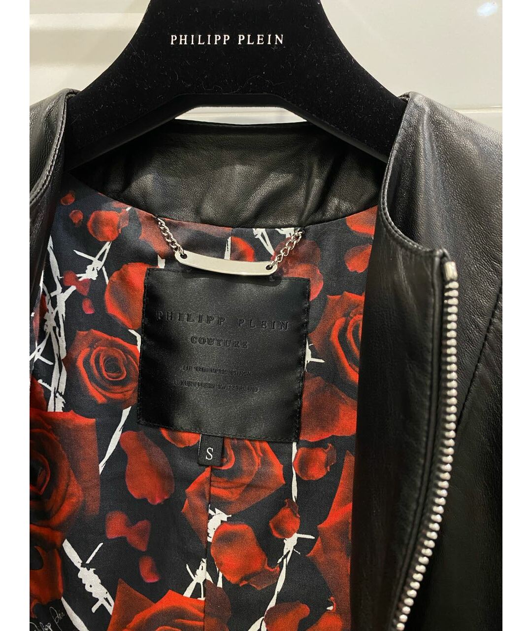 PHILIPP PLEIN Черная кожаная куртка, фото 4