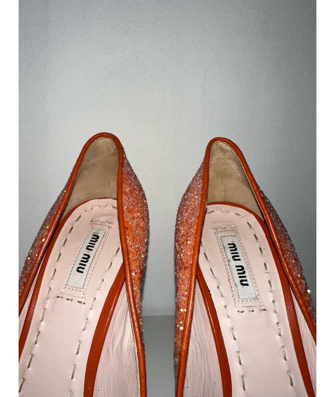 MIU MIU Оранжевое туфли, фото 5