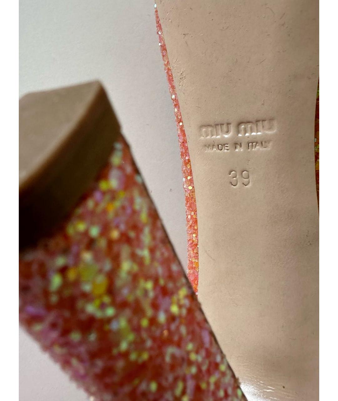 MIU MIU Оранжевое туфли, фото 8