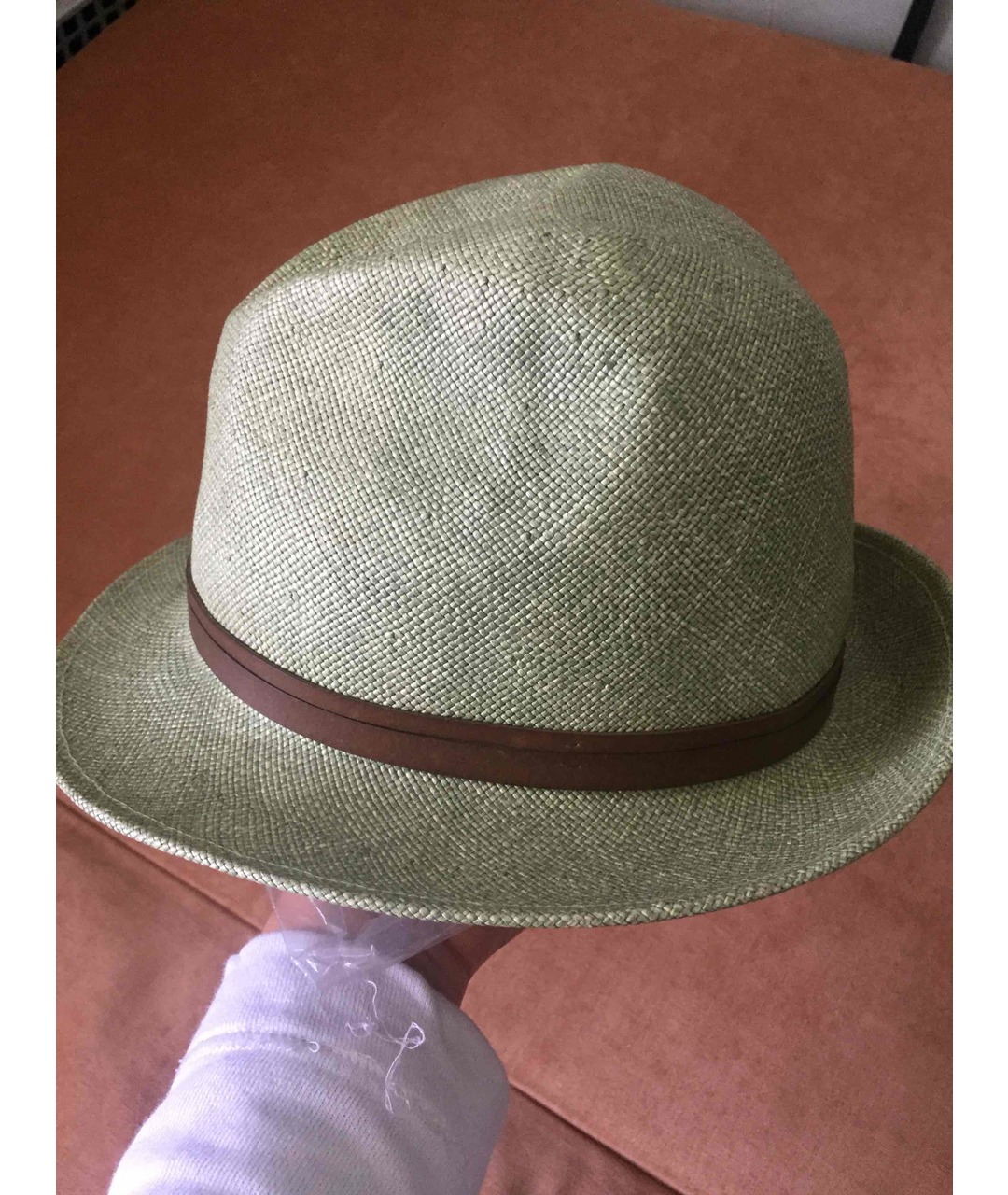 EMPORIO ARMANI Зеленая соломенная шляпа, фото 2