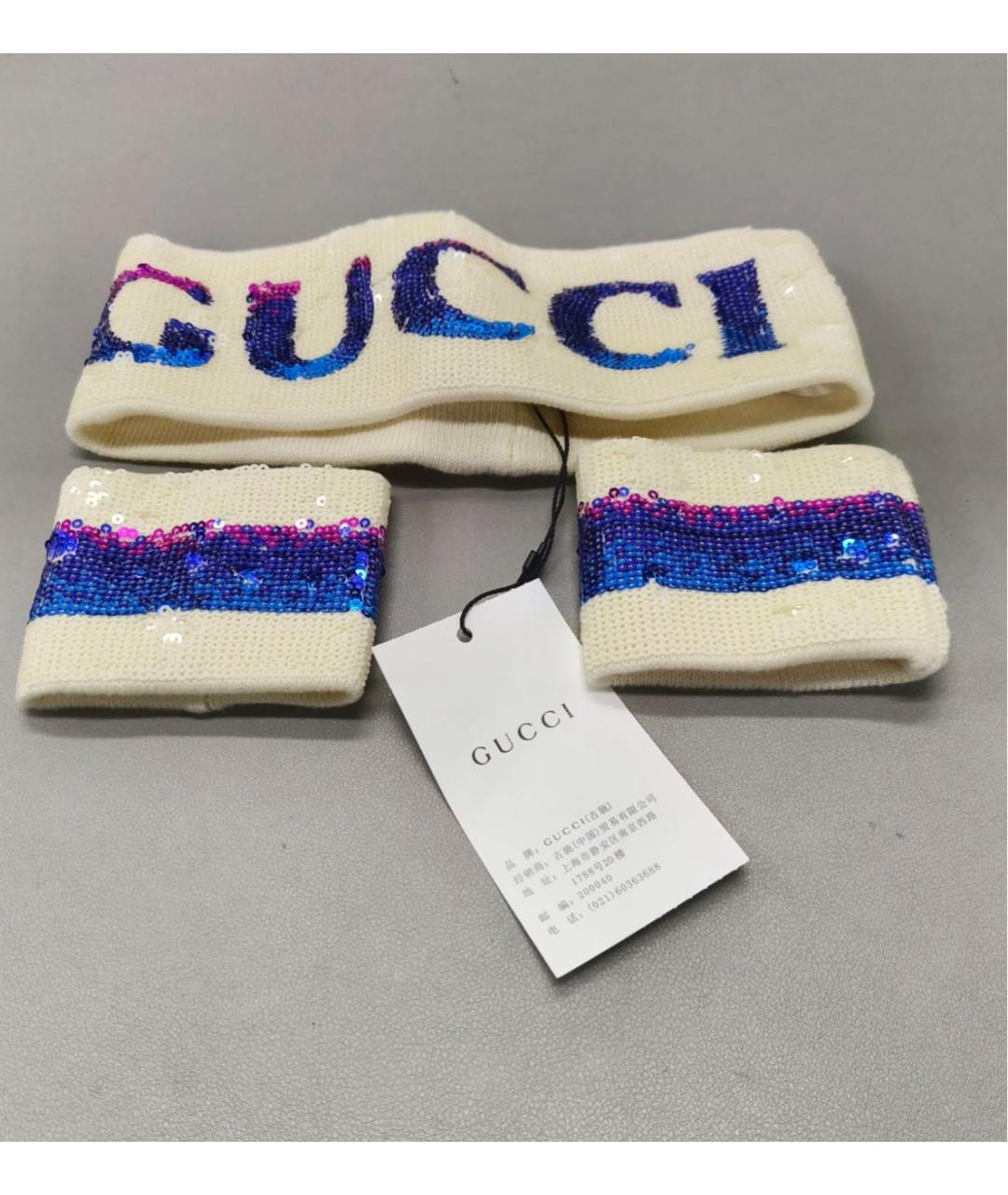 GUCCI Белая повязка на голову, фото 3