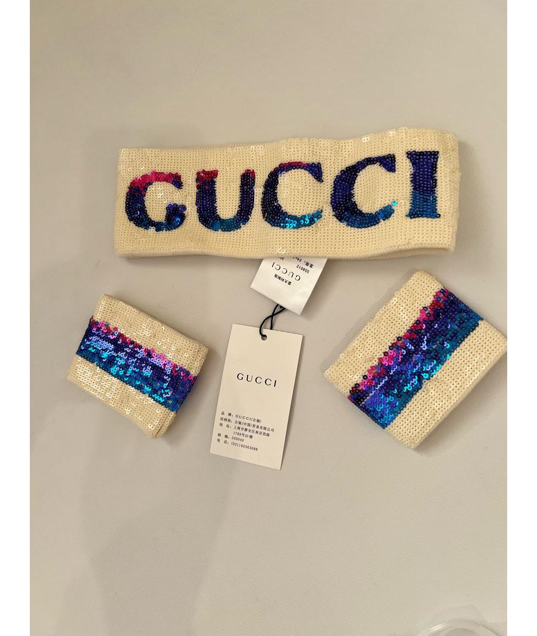 GUCCI Белая повязка на голову, фото 8