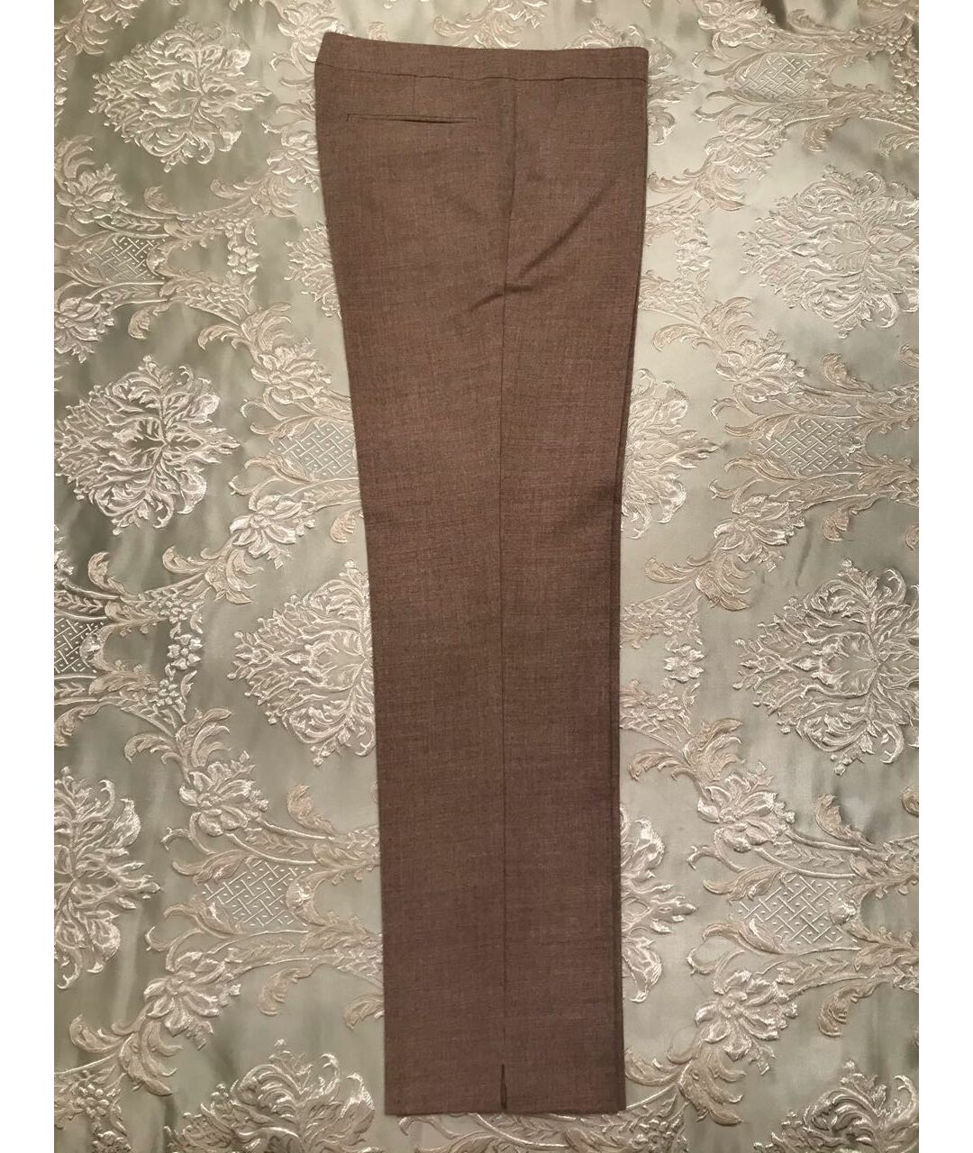 ETRO Коричневые шерстяные прямые брюки, фото 2
