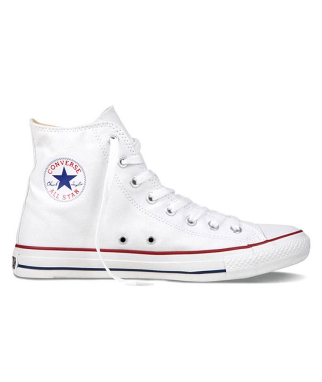 CONVERSE Белые текстильные высокие кроссовки / кеды, фото 6