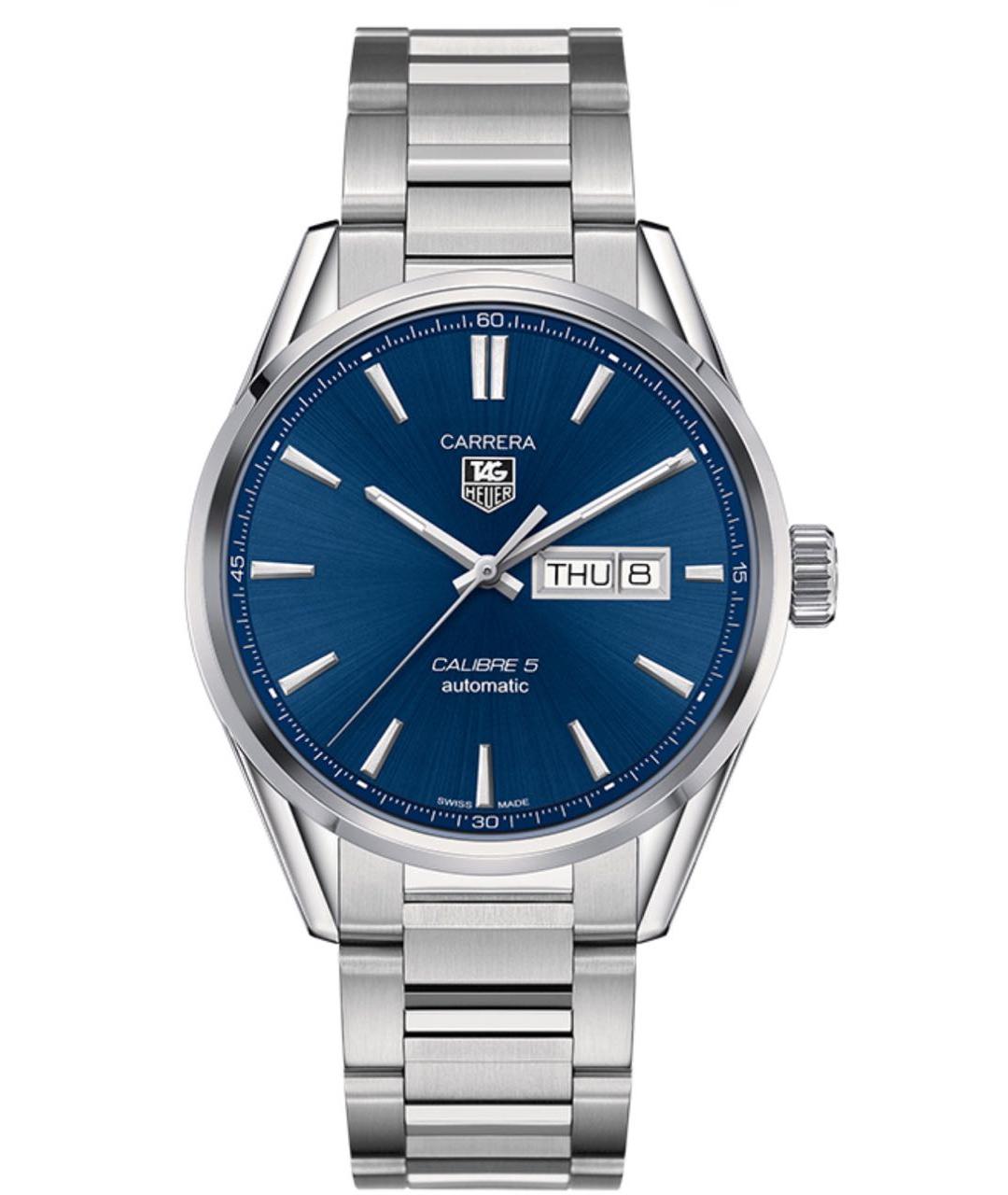 TAG HEUER Синие с серебряным покрытием часы, фото 1