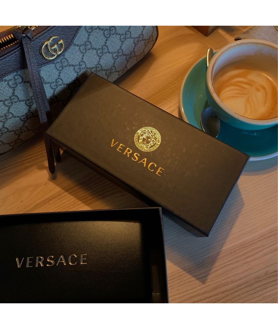 VERSACE Черные солнцезащитные очки, фото 6