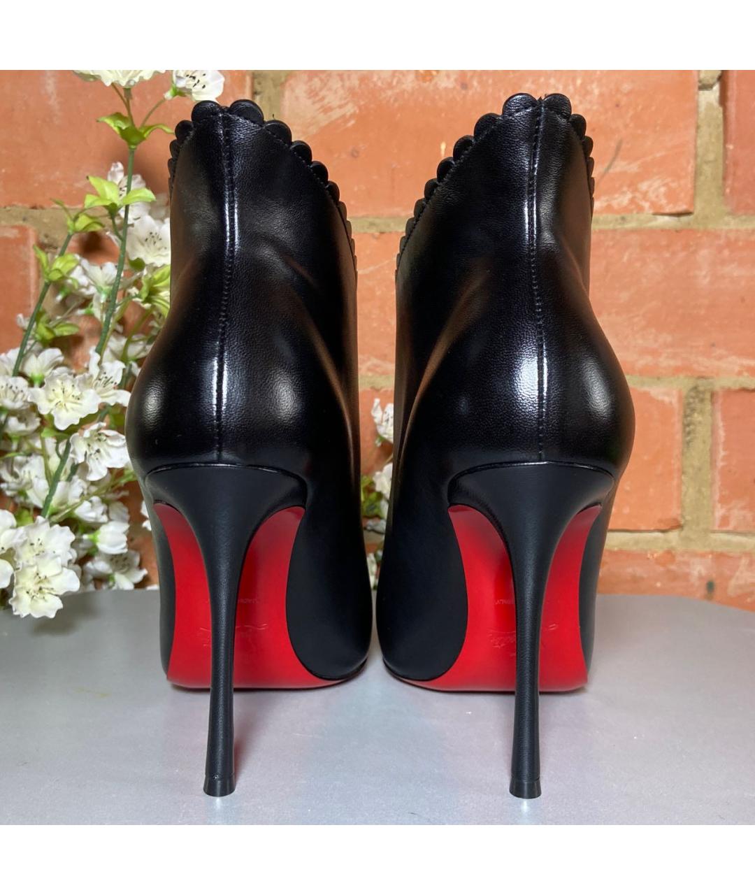 CHRISTIAN LOUBOUTIN Черные кожаные туфли, фото 5