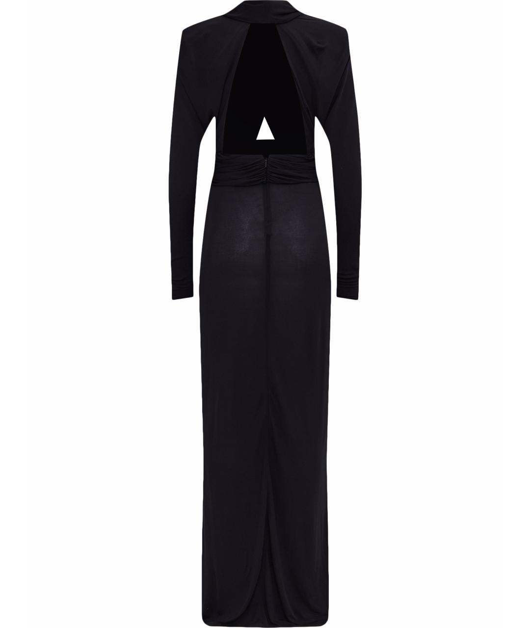 SAINT LAURENT Черное вискозное вечернее платье, фото 2