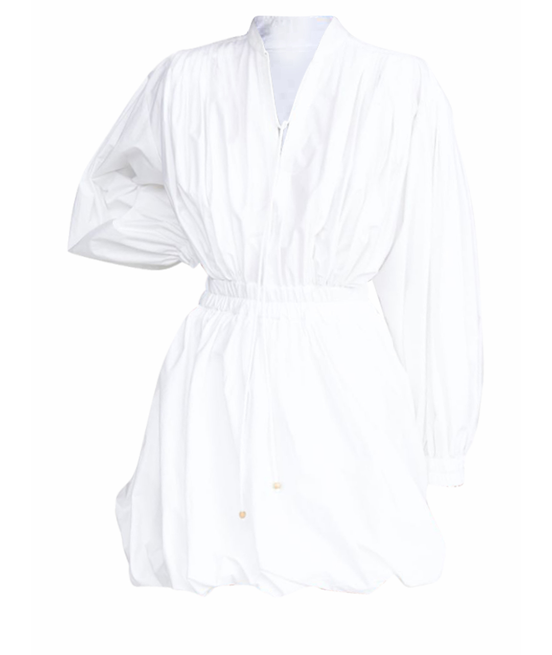 PHILOSOPHY DI LORENZO SERAFINI Белое хлопковое повседневное платье, фото 1