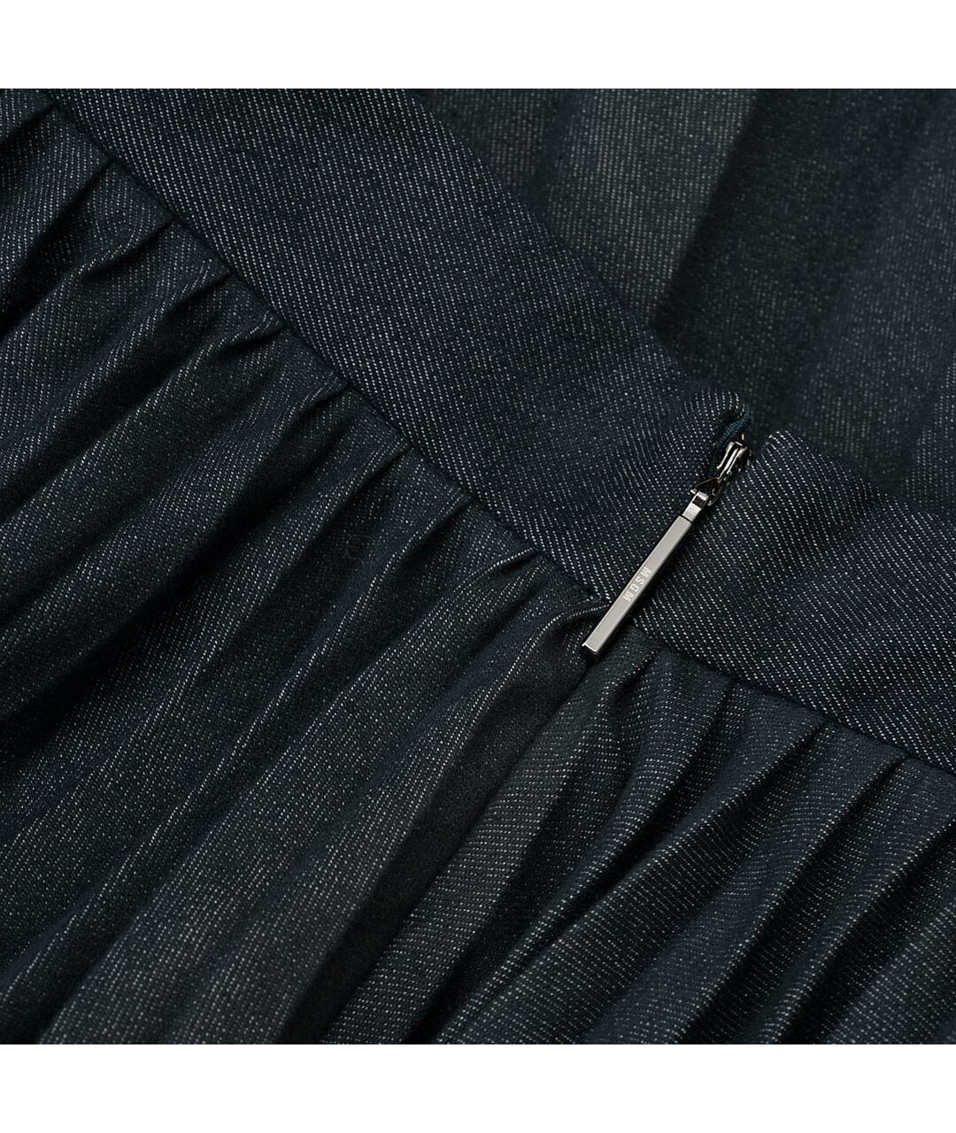 MSGM Темно-синяя хлопковая юбка миди, фото 3