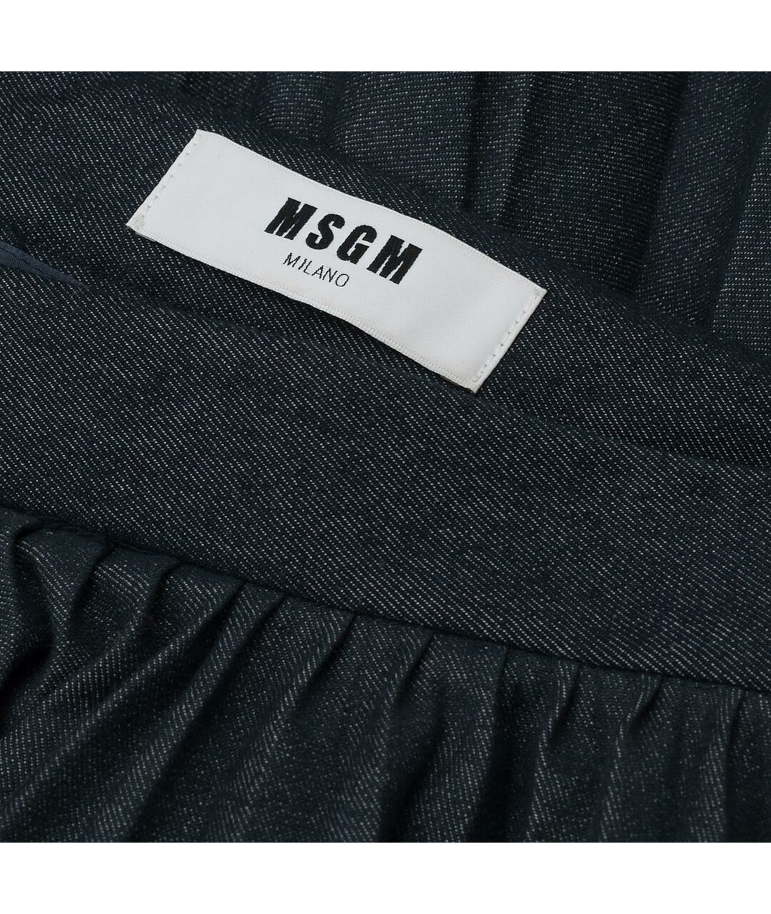 MSGM Темно-синяя хлопковая юбка миди, фото 2