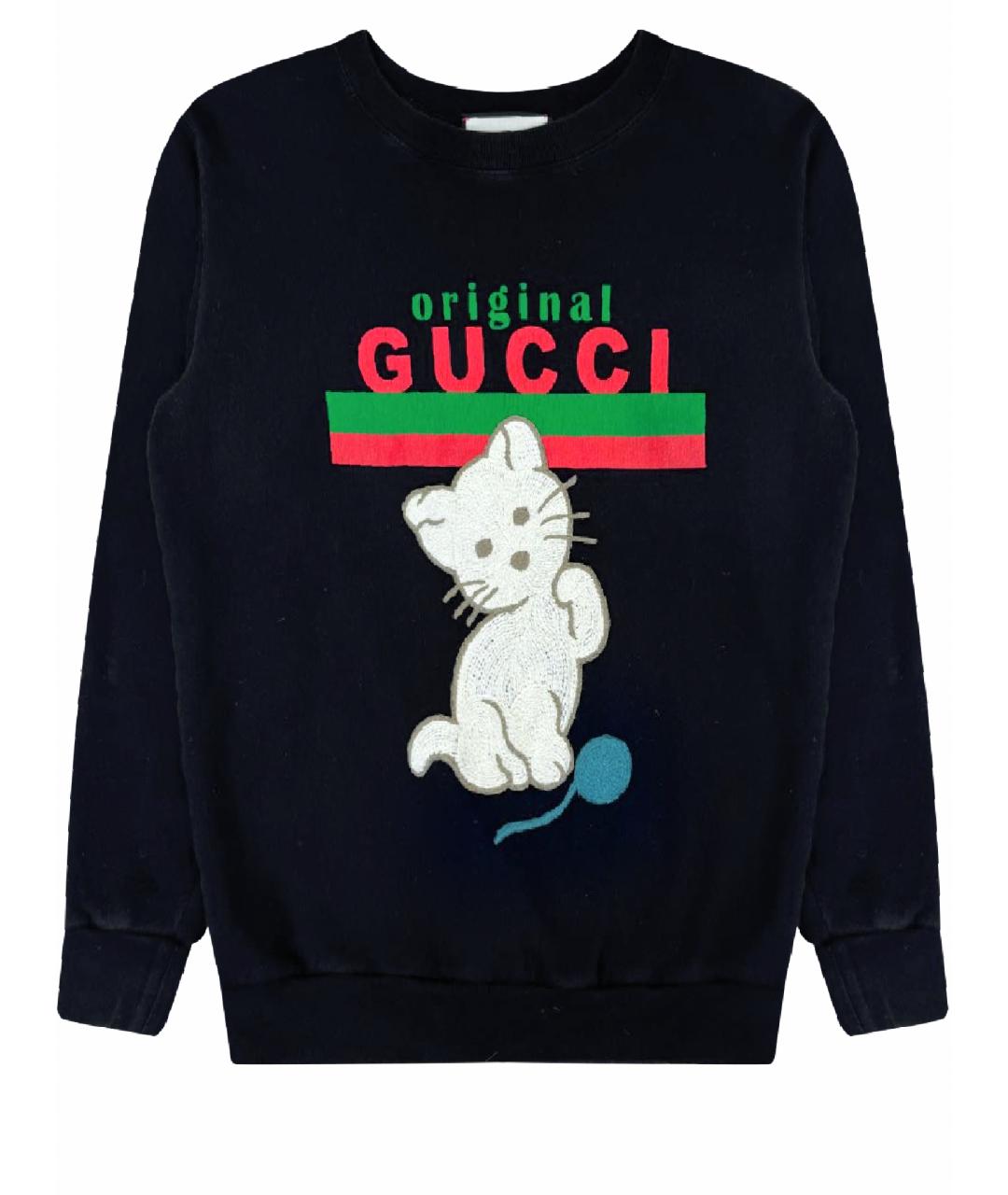 GUCCI Черный хлопковый джемпер / свитер, фото 1