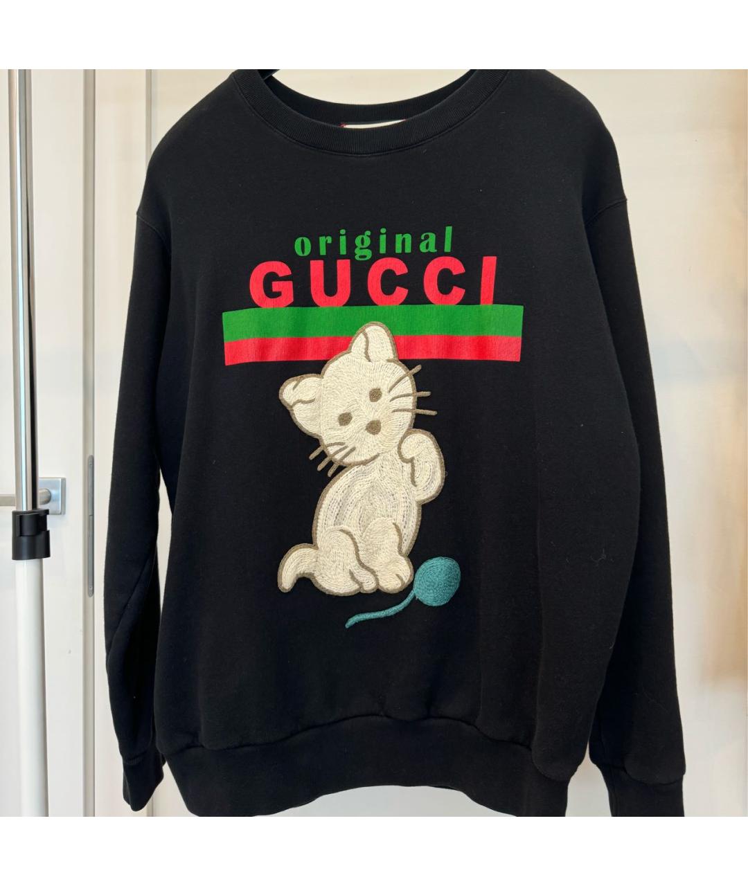 GUCCI Черный хлопковый джемпер / свитер, фото 5