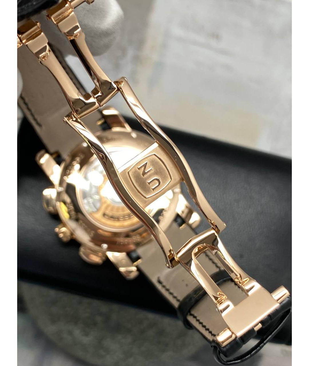 Ulysse Nardin Черные часы из розового золота, фото 9