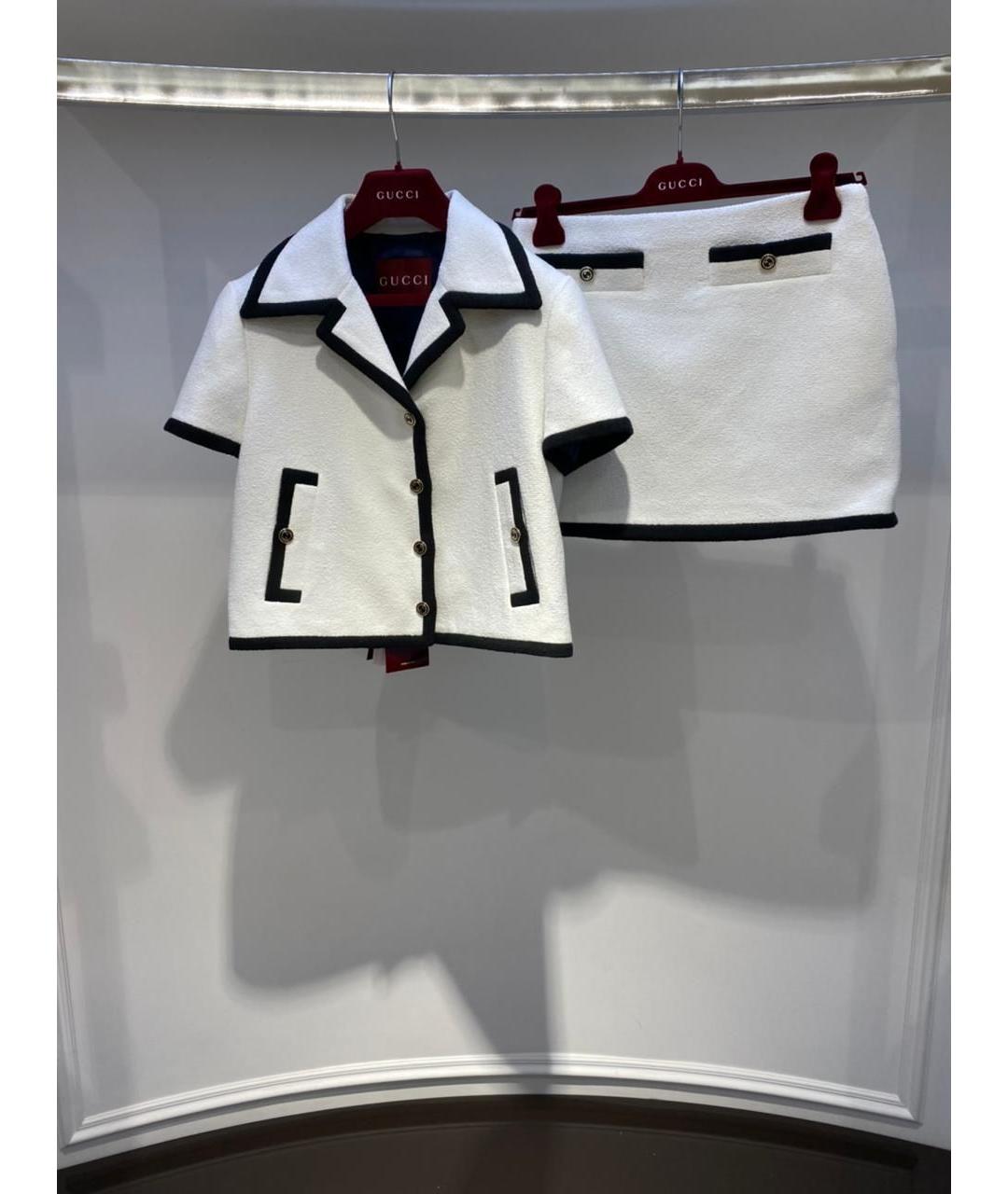 GUCCI Белый костюм с юбками, фото 3