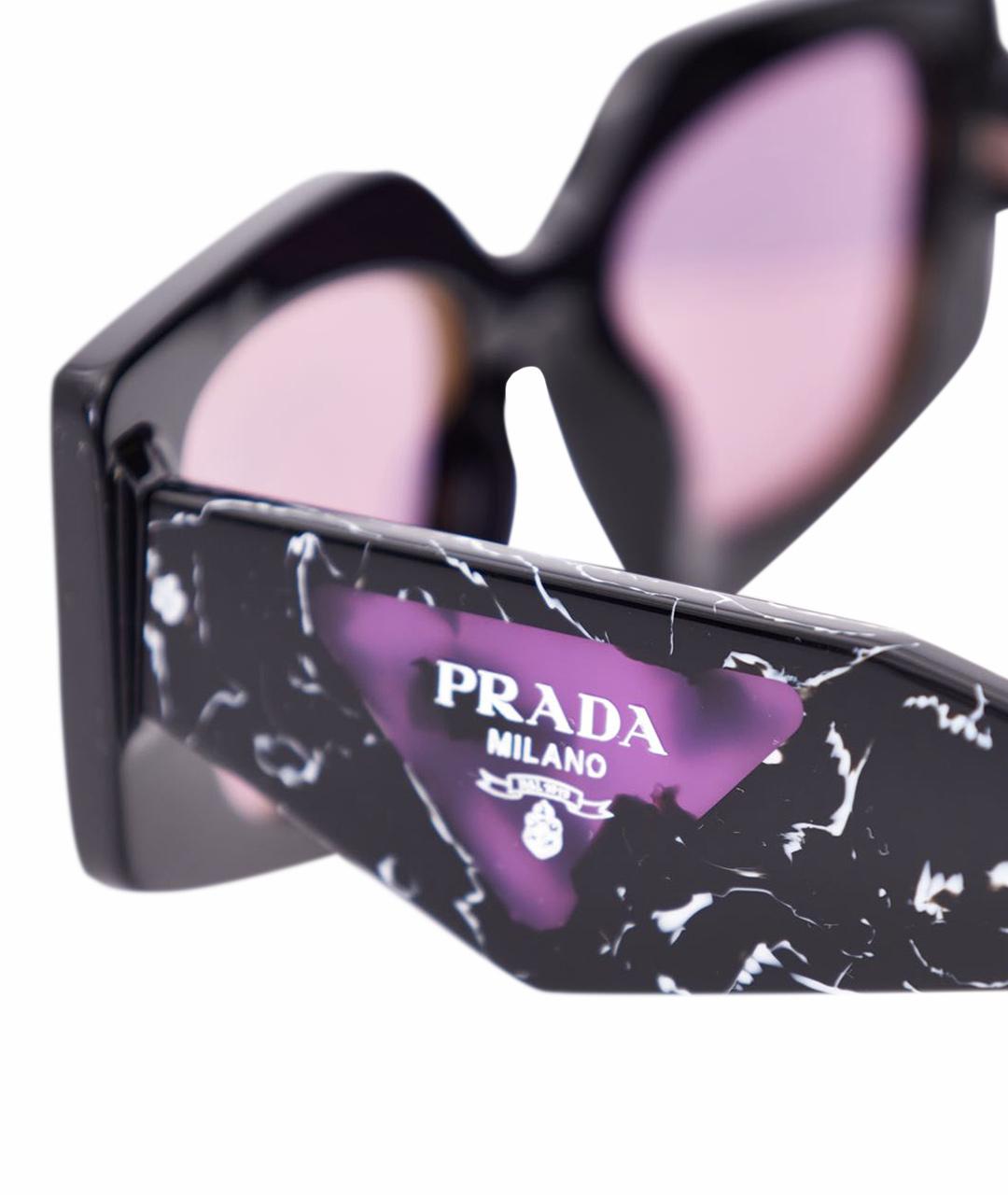 PRADA Черные пластиковые солнцезащитные очки, фото 4