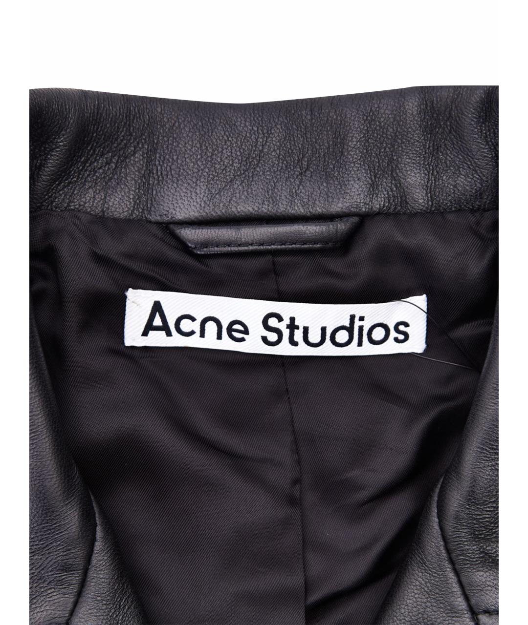 ACNE STUDIOS Черная кожаная куртка, фото 7