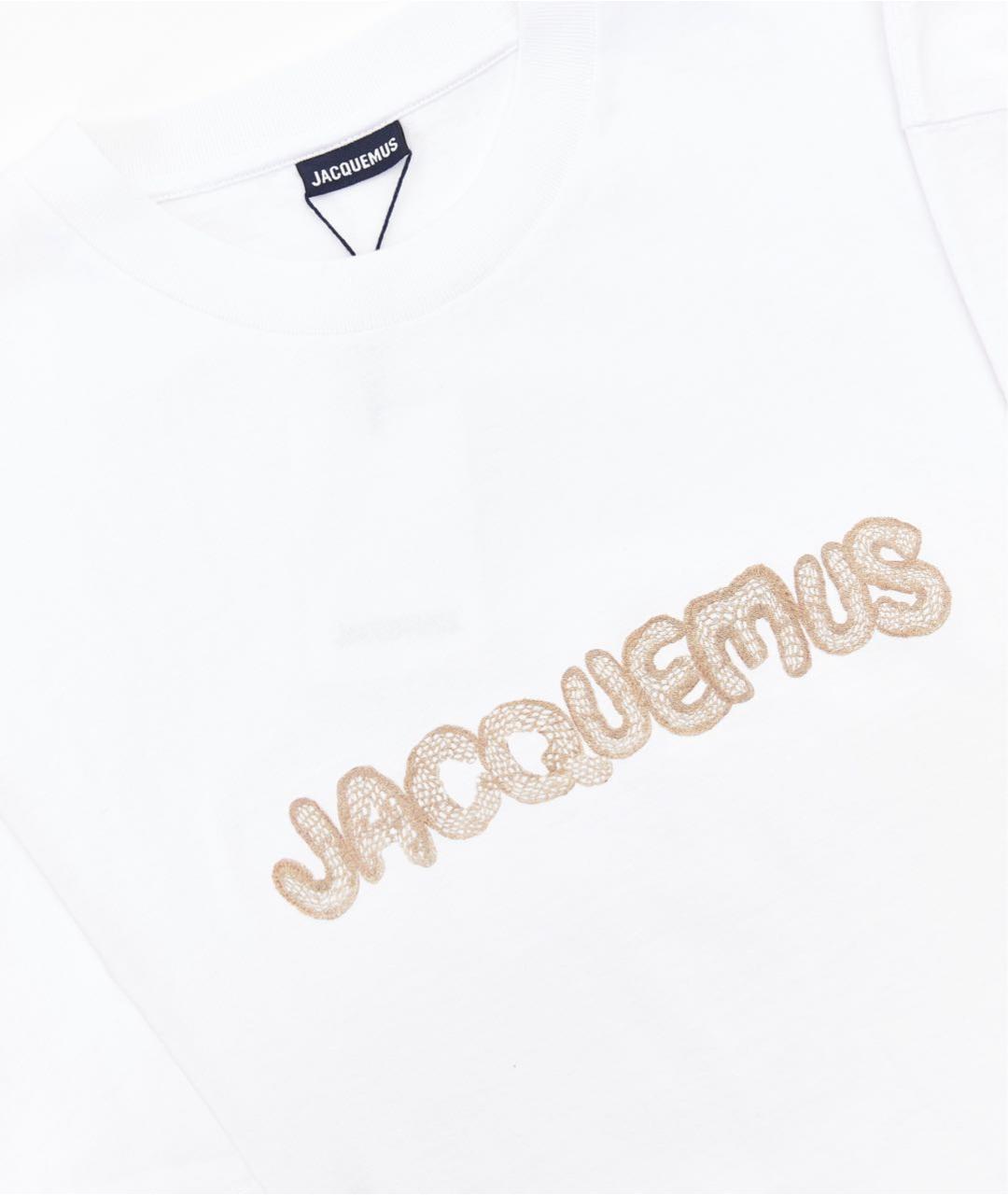 JACQUEMUS Белая хлопковая футболка, фото 3