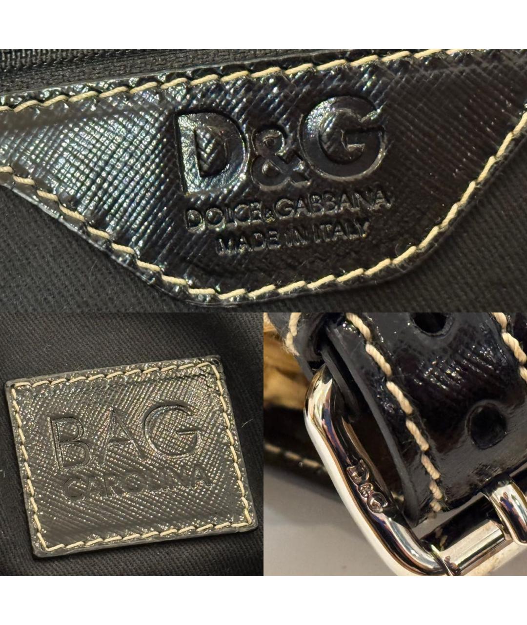 DOLCE&GABBANA Черная пелетеная сумка с короткими ручками, фото 7