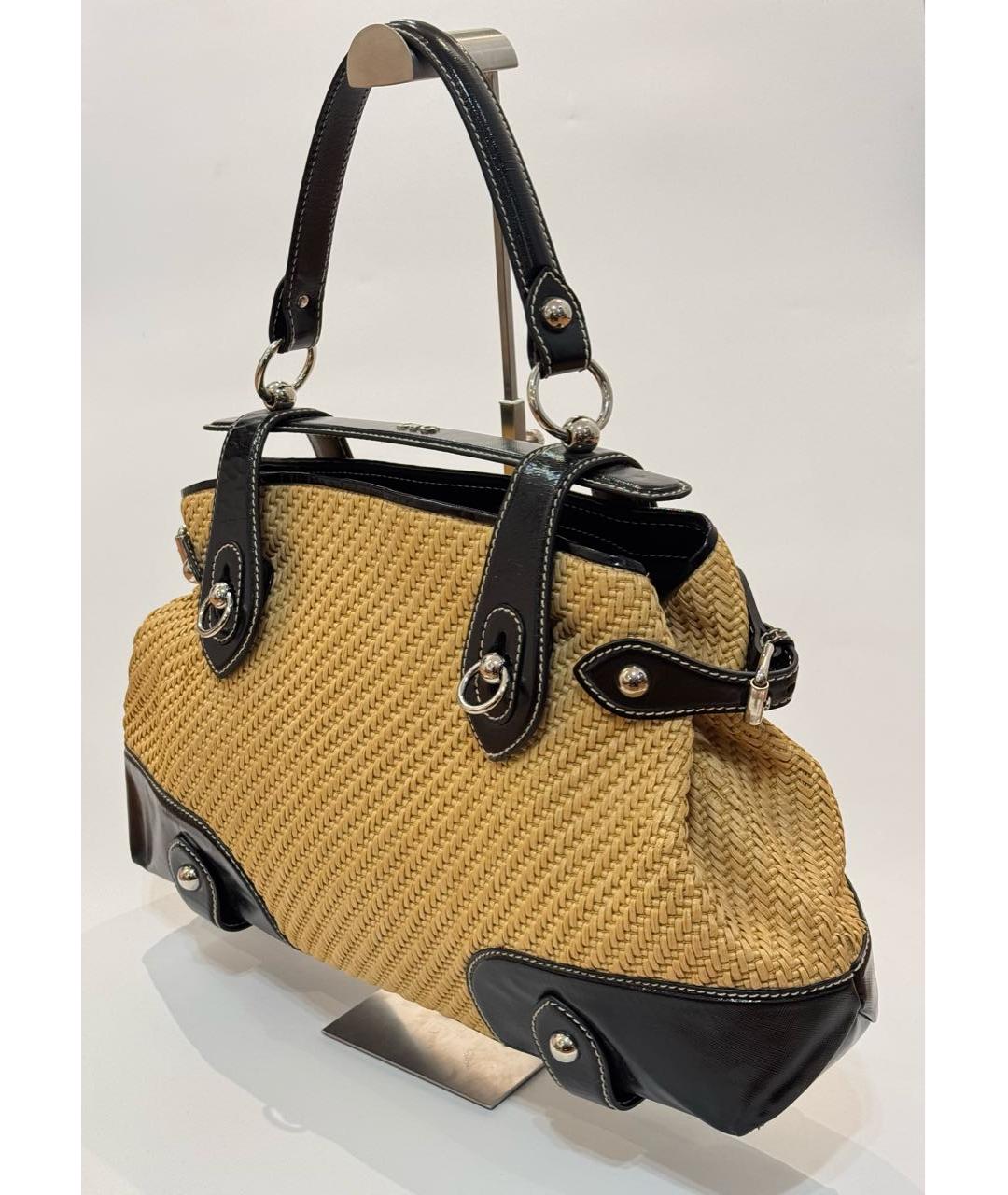 DOLCE&GABBANA Черная пелетеная сумка с короткими ручками, фото 4