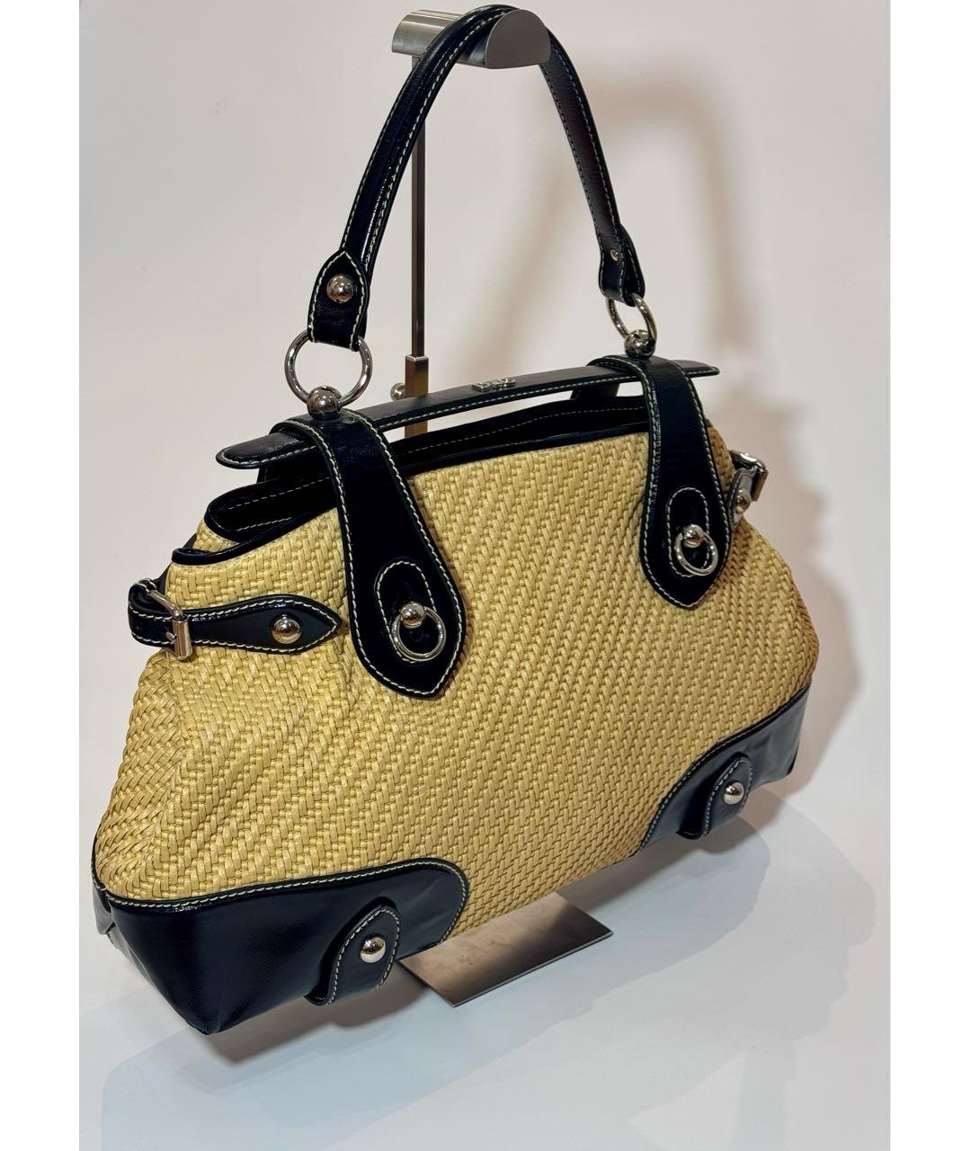 DOLCE&GABBANA Черная пелетеная сумка с короткими ручками, фото 2