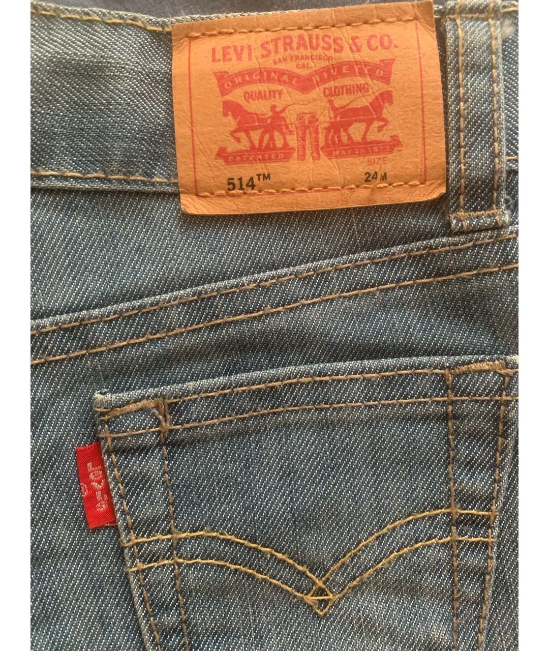 LEVI'S Голубые хлопковые детские джинсы, фото 4