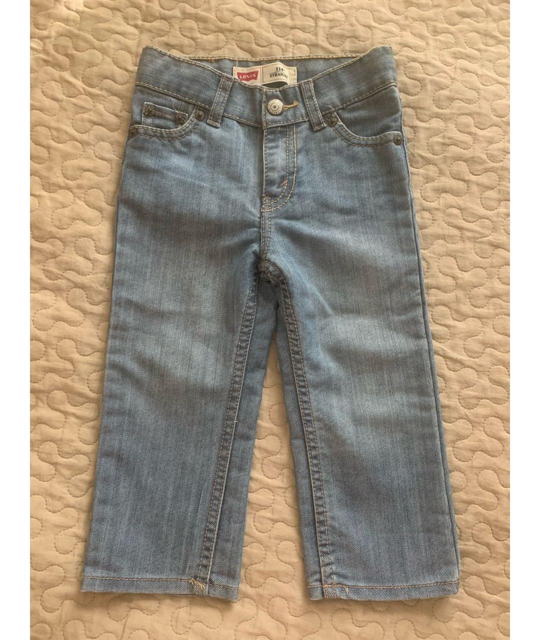 LEVI'S Голубые хлопковые детские джинсы, фото 7