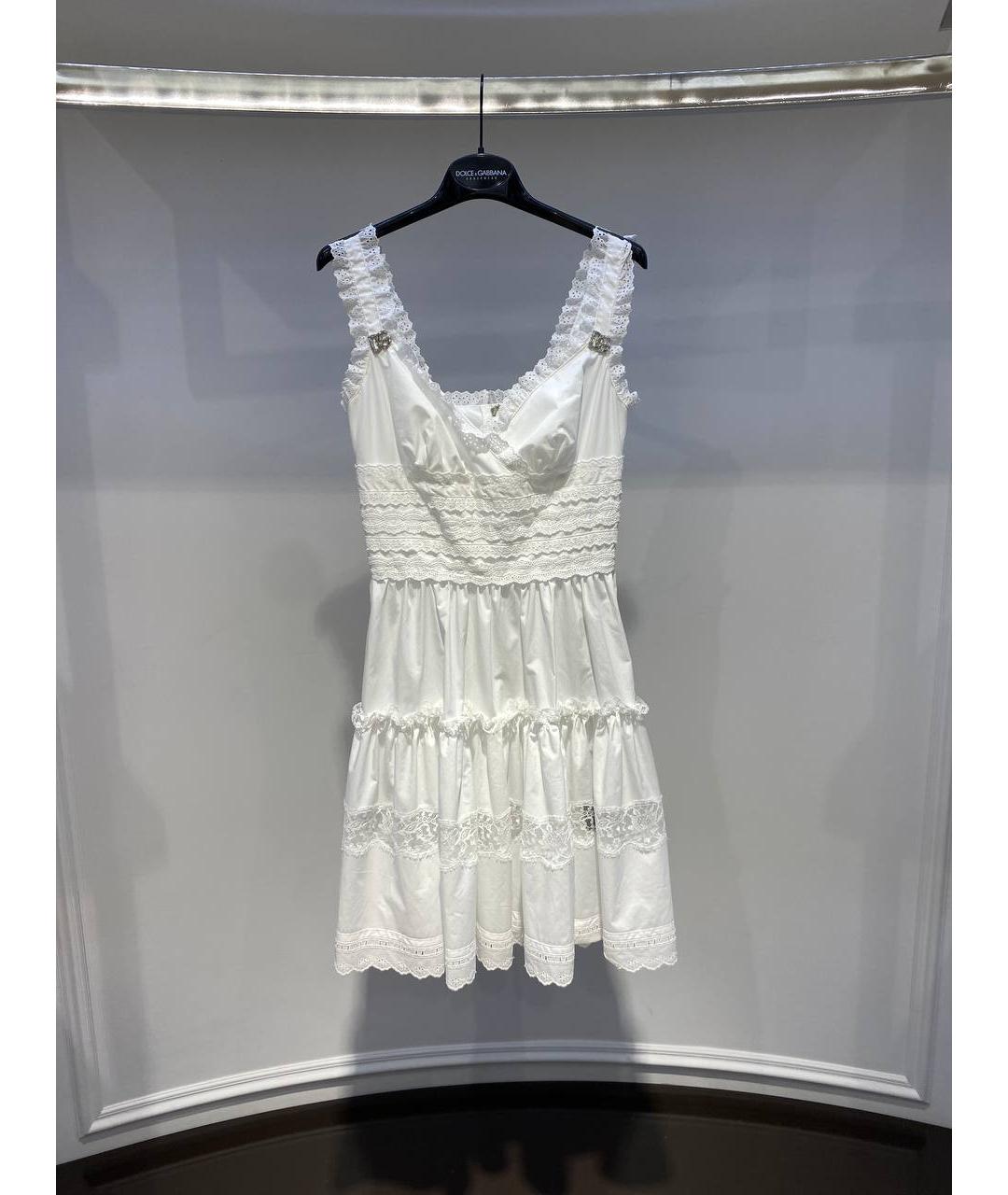 DOLCE&GABBANA Белое повседневное платье, фото 3