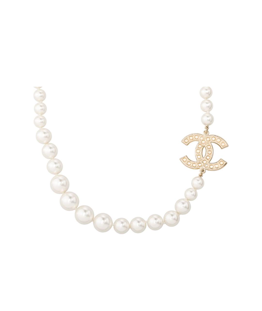 CHANEL Белое жемчужное колье, фото 2