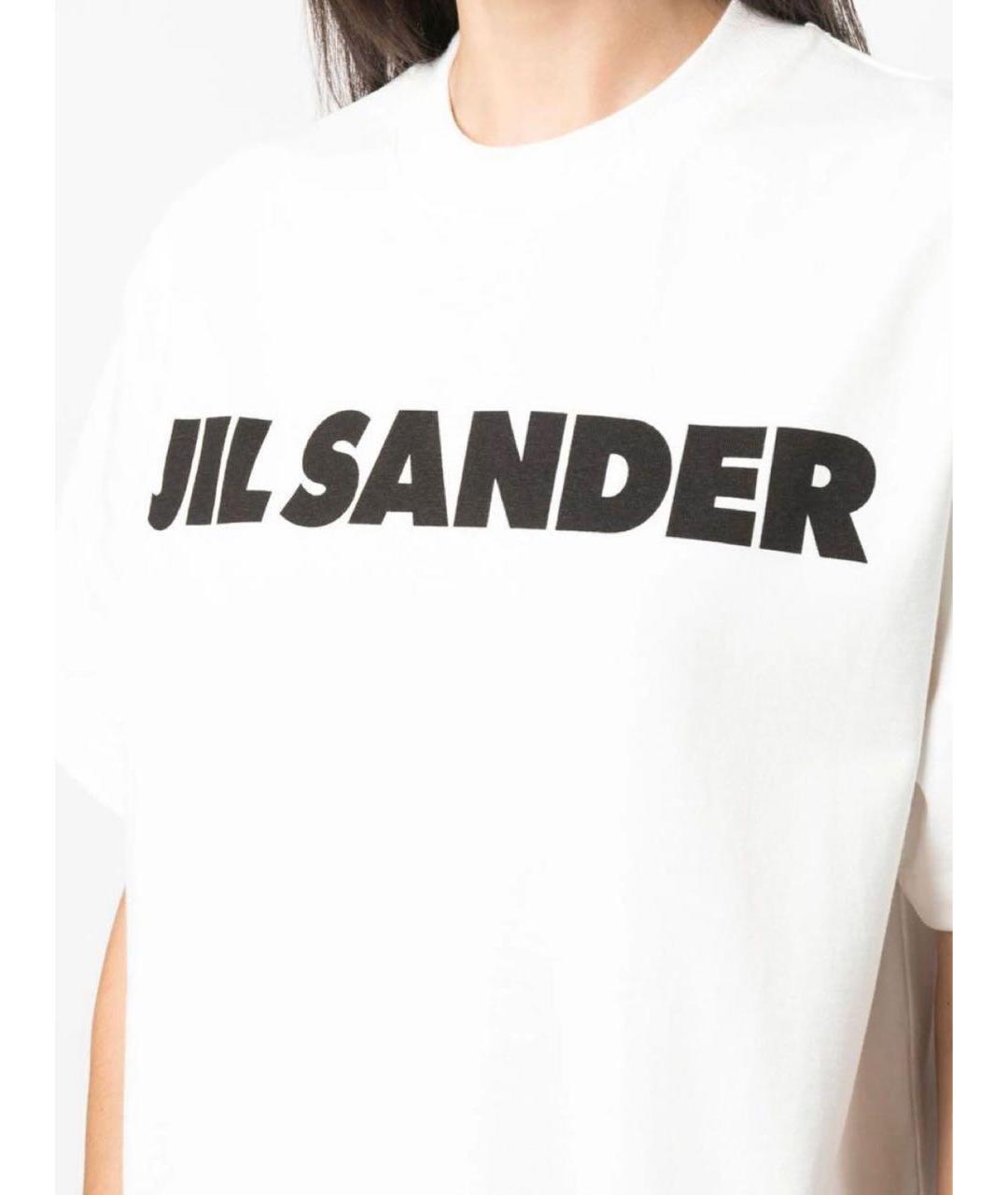 JIL SANDER Белая хлопковая футболка, фото 3