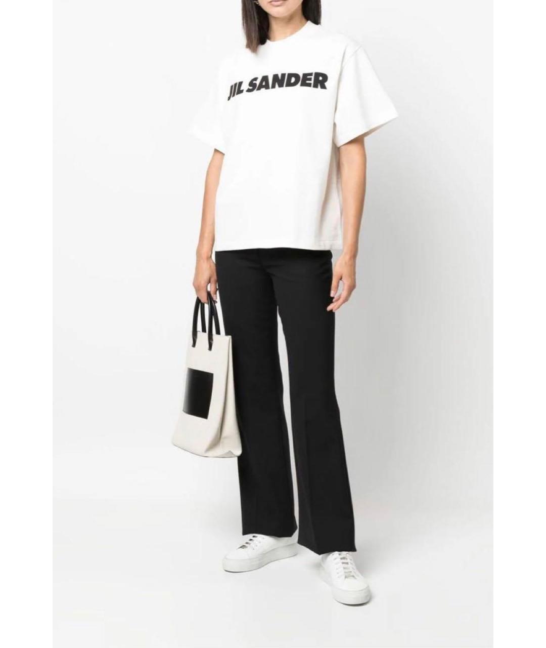 JIL SANDER Белая хлопковая футболка, фото 2