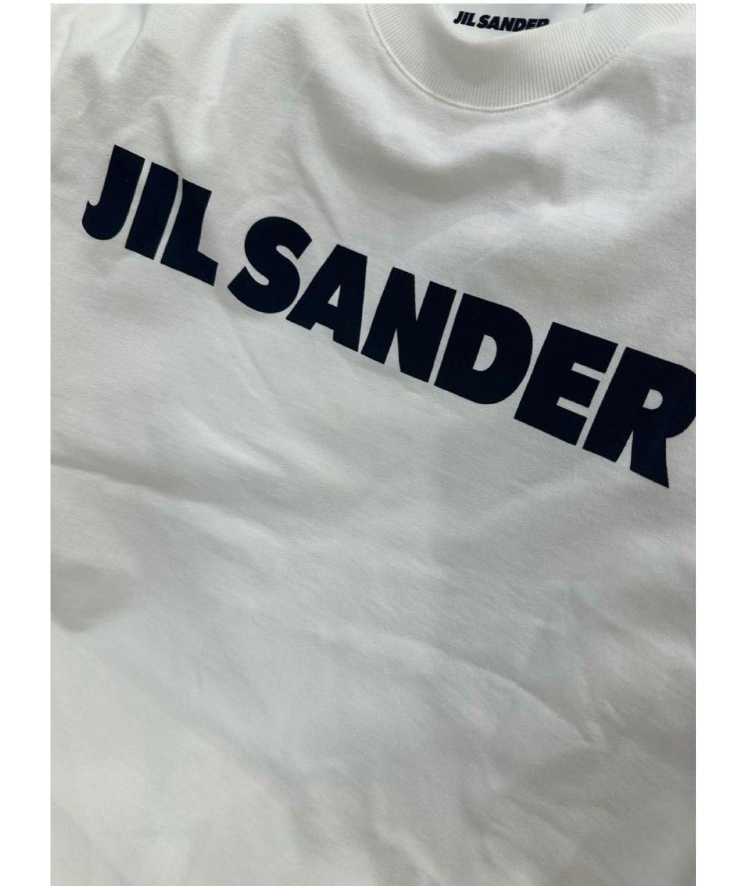 JIL SANDER Белая хлопковая футболка, фото 4