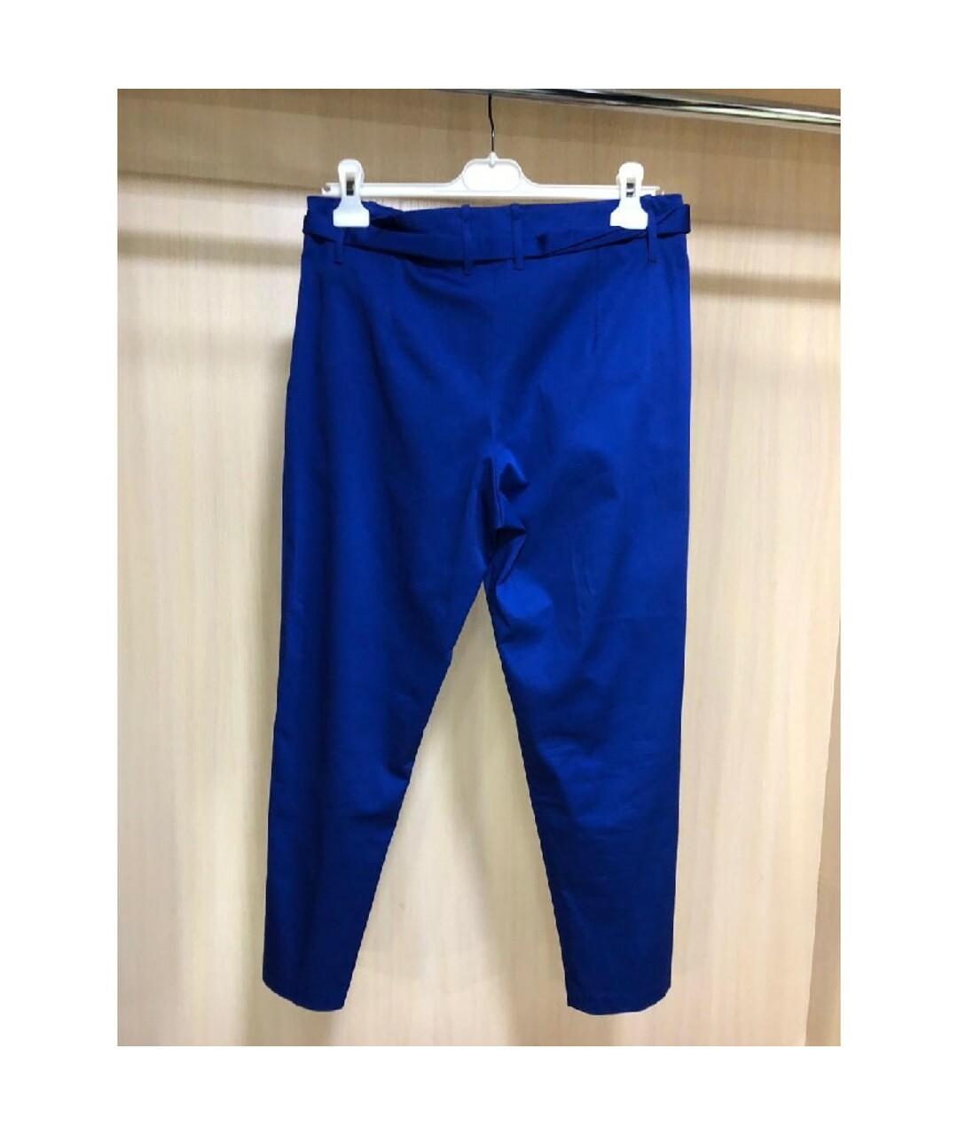 ALESSANDRO DELL'ACQUA Синие хлопковые прямые брюки, фото 2