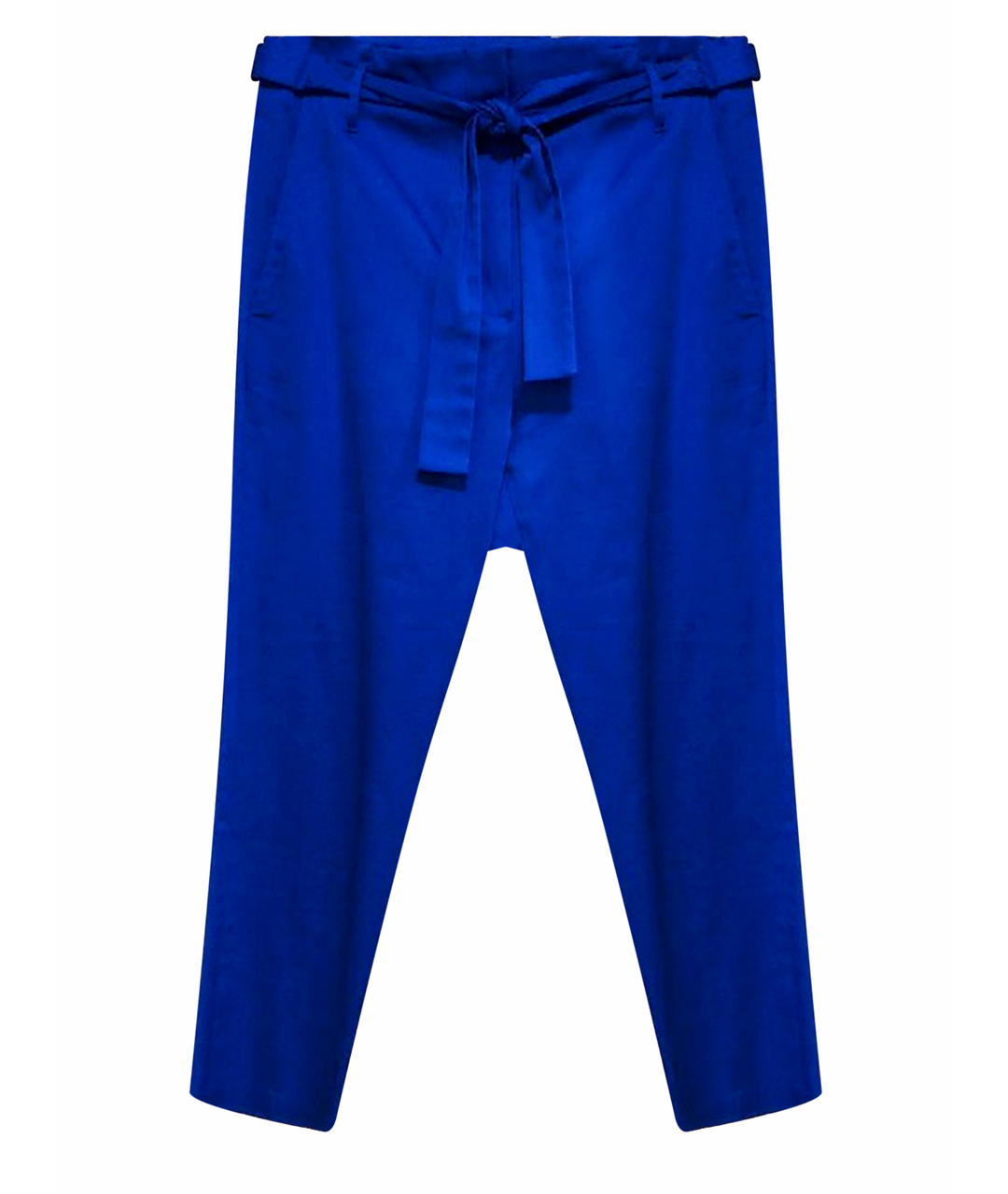 ALESSANDRO DELL'ACQUA Синие хлопковые прямые брюки, фото 1
