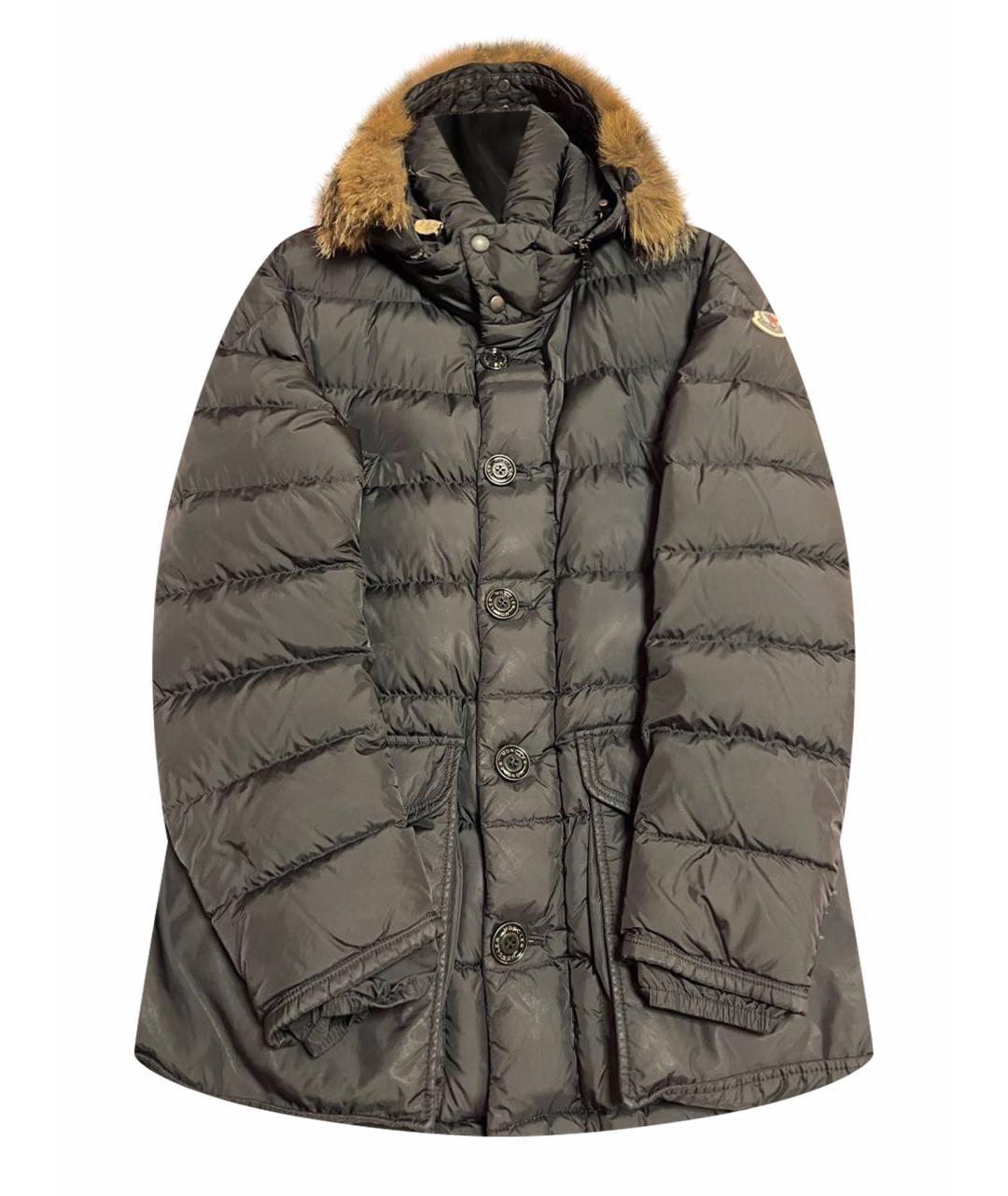 MONCLER Черный пуховик, фото 1