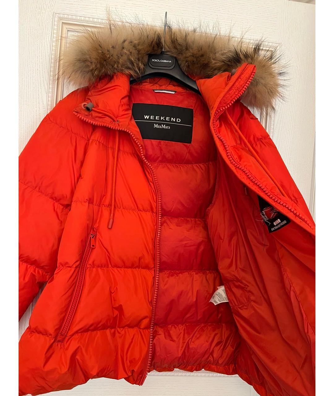 WEEKEND MAX MARA Оранжевый пуховик, фото 6