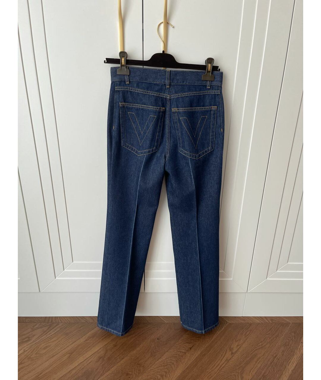 VALENTINO Синие хлопковые прямые джинсы, фото 2