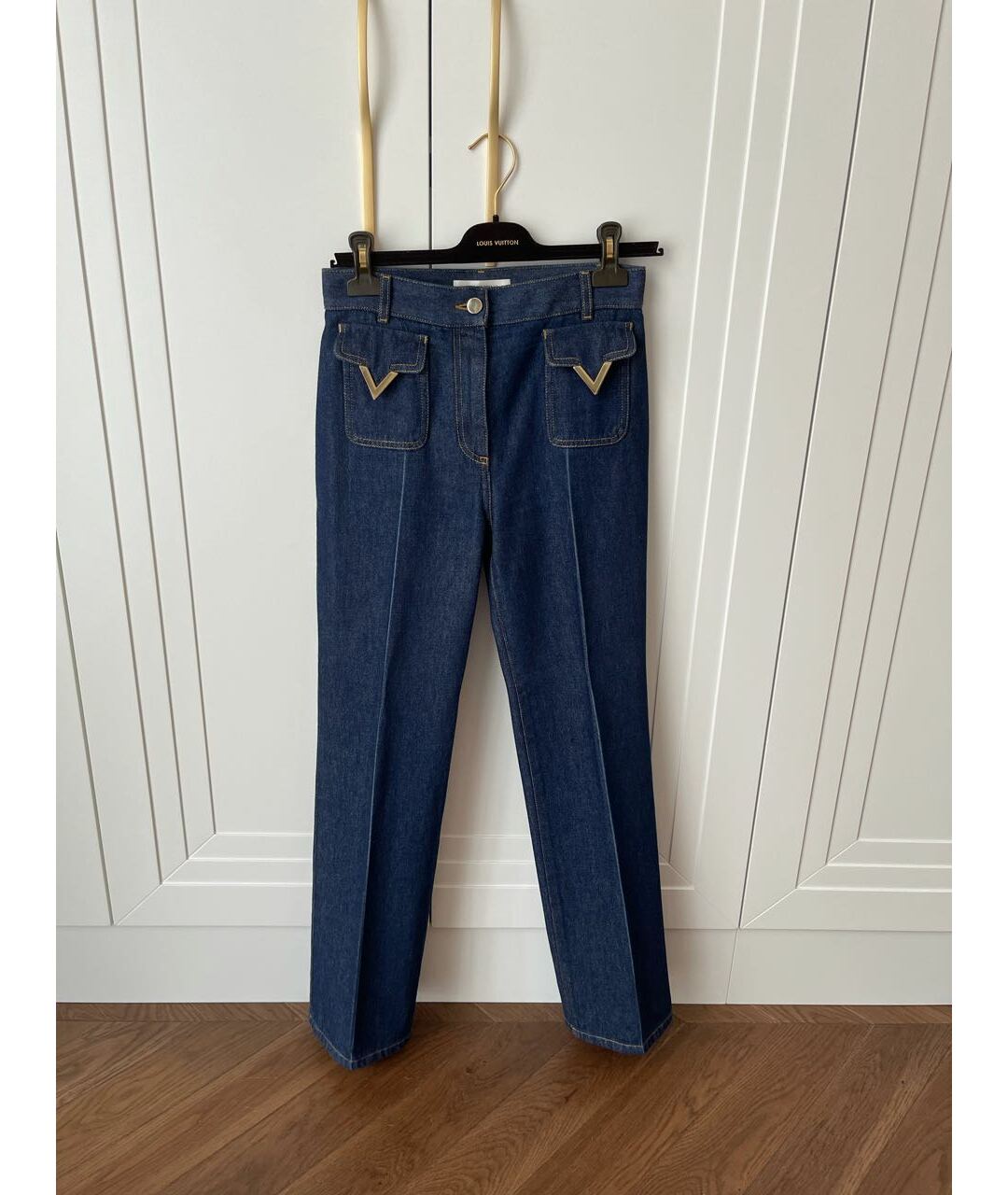 VALENTINO Синие хлопковые прямые джинсы, фото 5