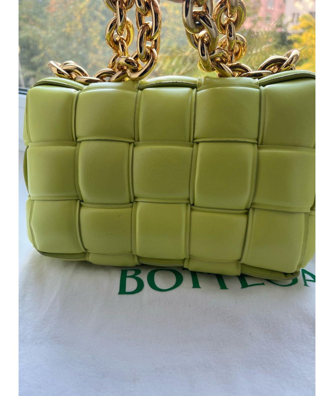 BOTTEGA VENETA Желтая кожаная сумка через плечо, фото 3