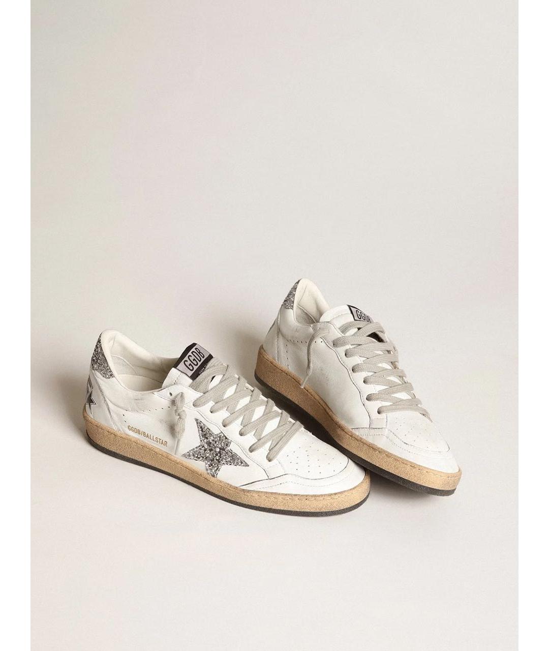 GOLDEN GOOSE DELUXE BRAND Белые кожаные кеды, фото 2