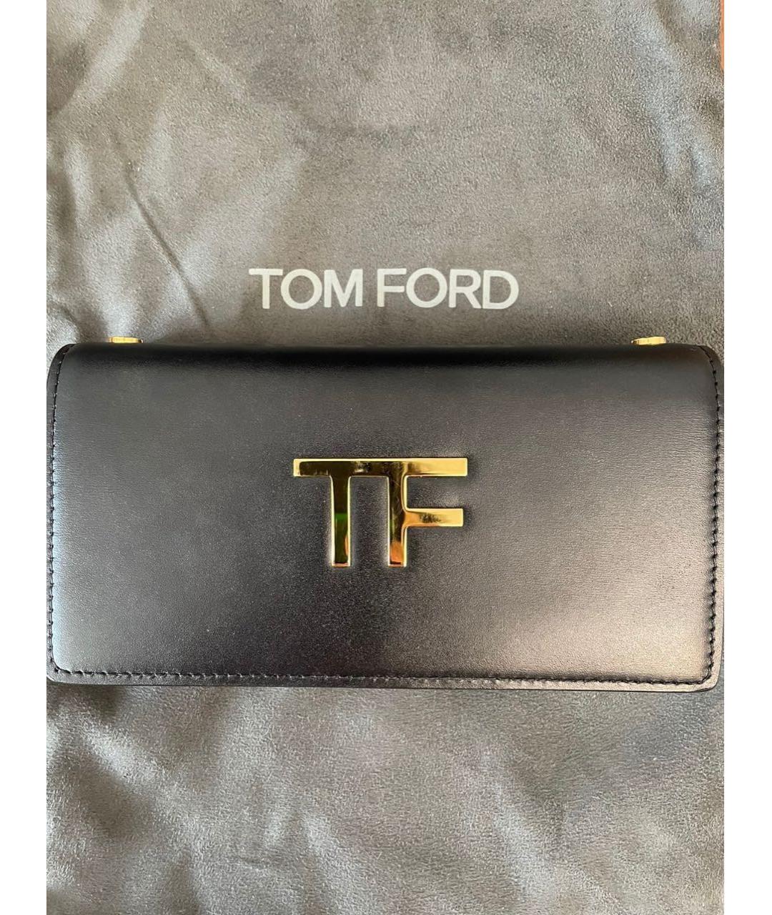 TOM FORD Черная кожаная сумка через плечо, фото 2