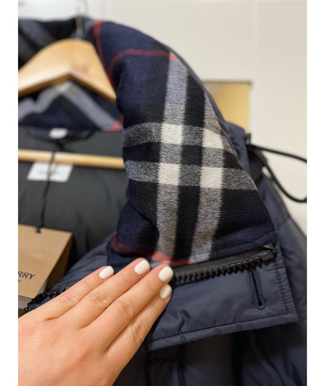 BURBERRY Темно-синий пуховик, фото 5