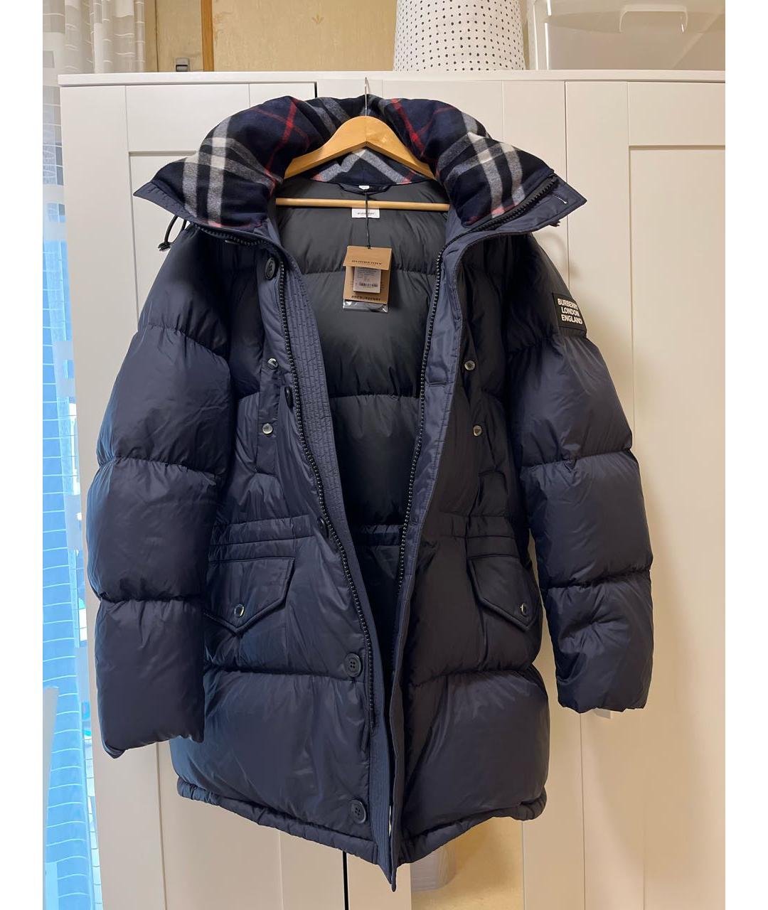 BURBERRY Темно-синий пуховик, фото 8