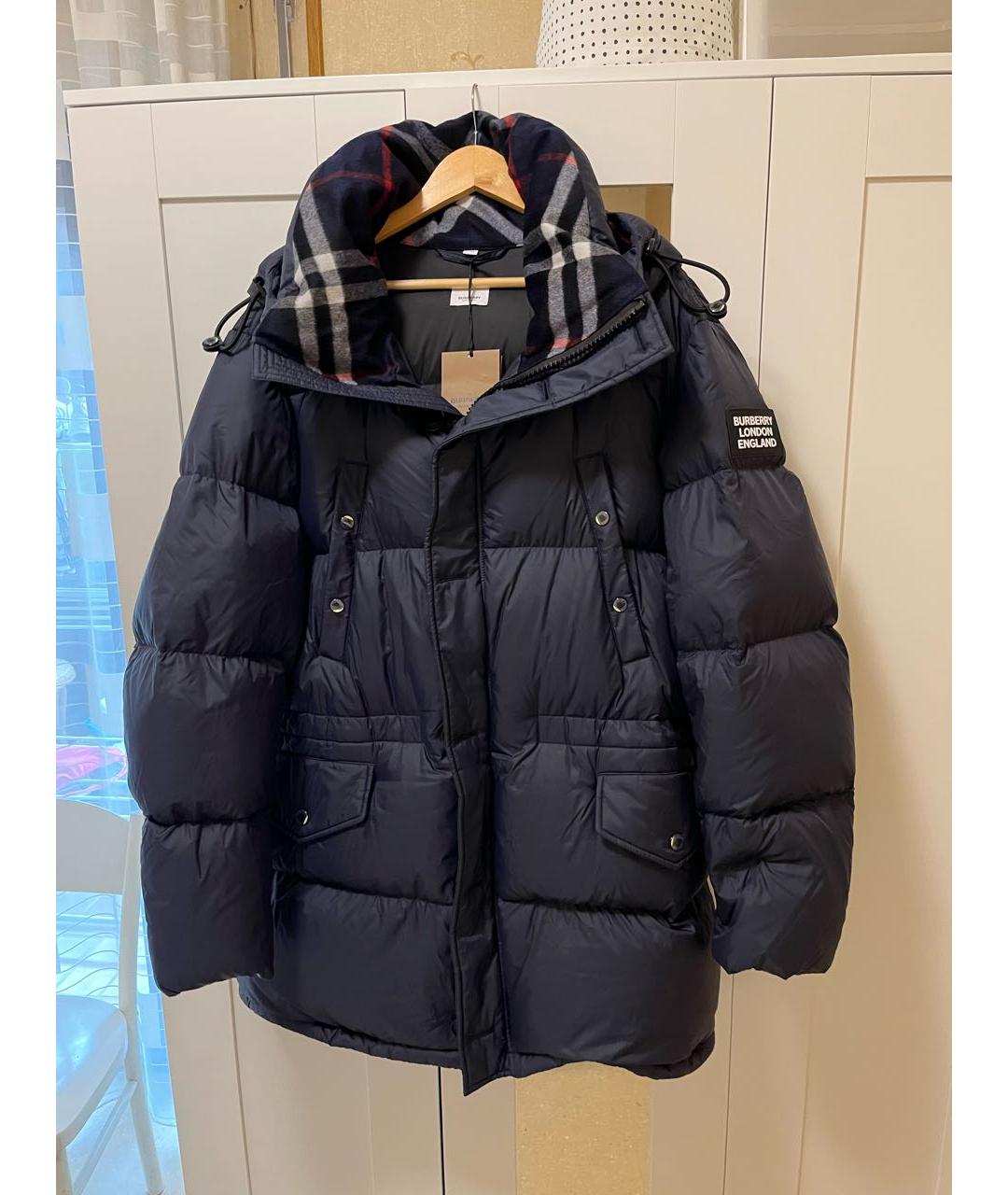 BURBERRY Темно-синий пуховик, фото 9