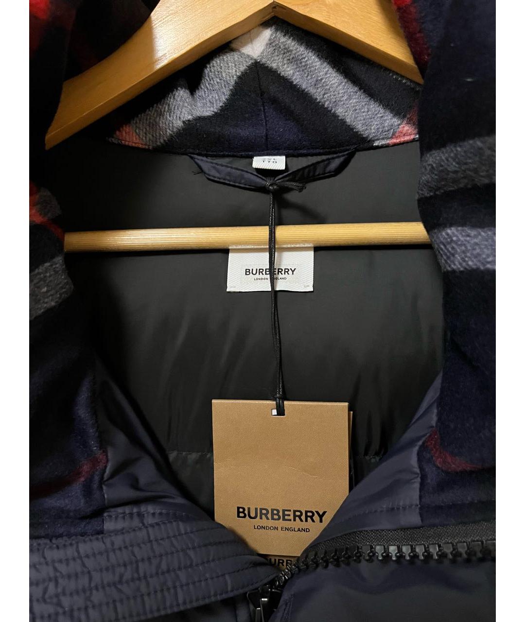 BURBERRY Темно-синий пуховик, фото 3